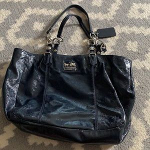 Dark blue coach purse